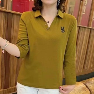 Polo 正品新款V領長袖早秋高檔女士爆款t恤 polo領衫顯瘦減齡上衣熱賣款