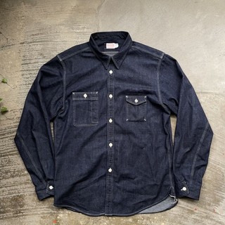 [Trophy Clothing]Machine age shirt 丹寧工作襯衫 不對稱口袋 高品質日本製 現貨直發
