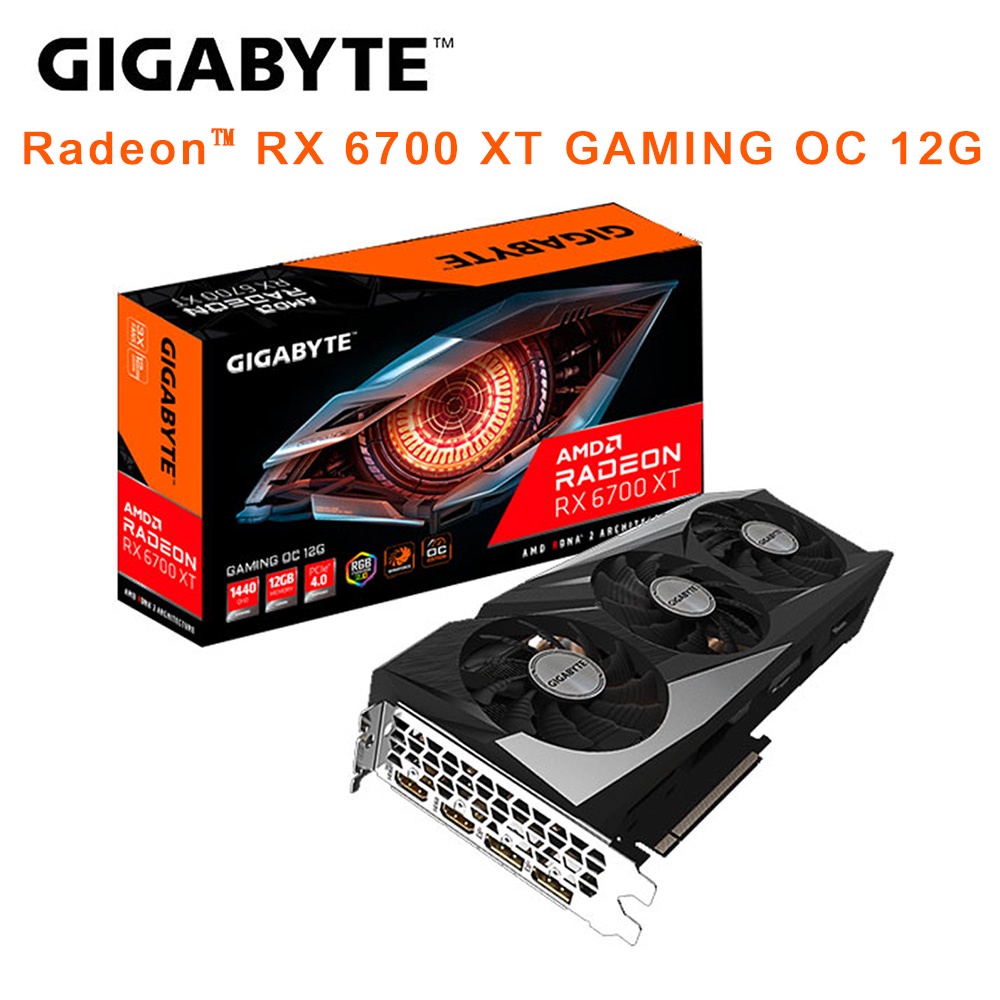 技嘉 GIGABYTE Radeon RX 6700 XT GAMING OC 12G 顯示卡 顯卡 盒子 9.9成新