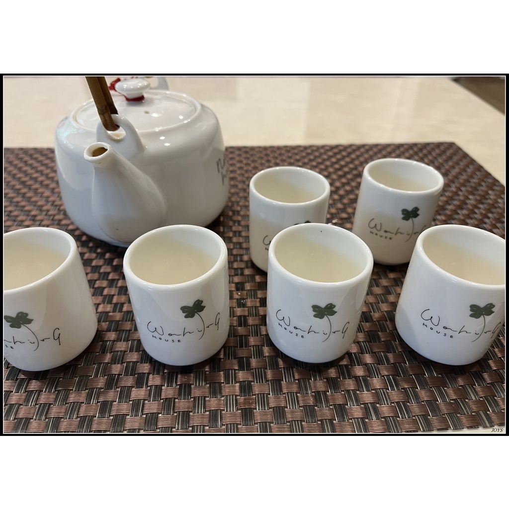 生活工場WORKINGHOUSE茶具雅緻白色瓷器幸運草系列茶壺茶杯生活工場幸運草系列一壺六小杯