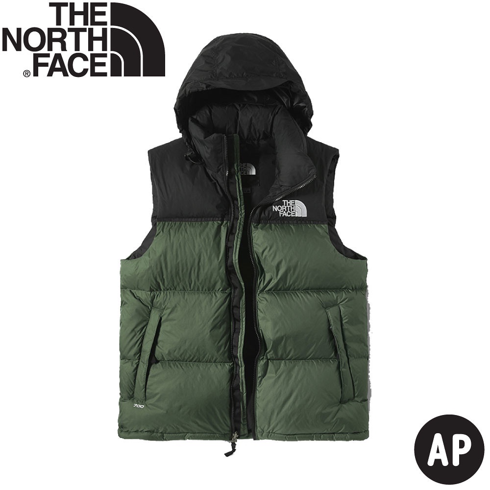 【The North Face 男 ICON 700FP 防潑水鵝絨保暖背心(美版)《墨綠》】3JQQ/保暖背心/背心