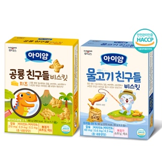 韓國 ILDONG FOODIS 日東 造型餅乾 寶寶餅乾 恐龍/小魚（60g）