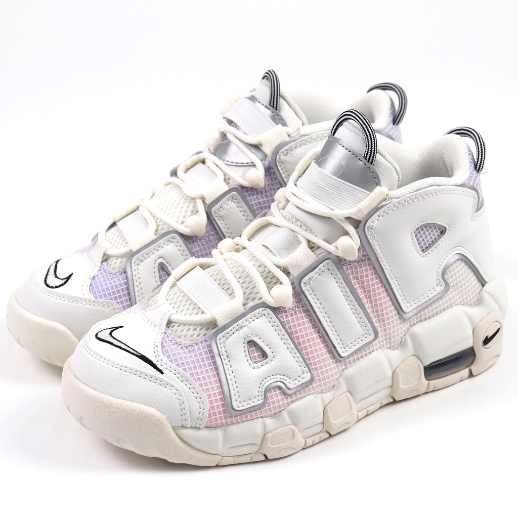 [歐鉉]NIKE AIR MORE UPTEMPO GS 白粉銀 大AIR 大童 女鞋 DQ0514-100