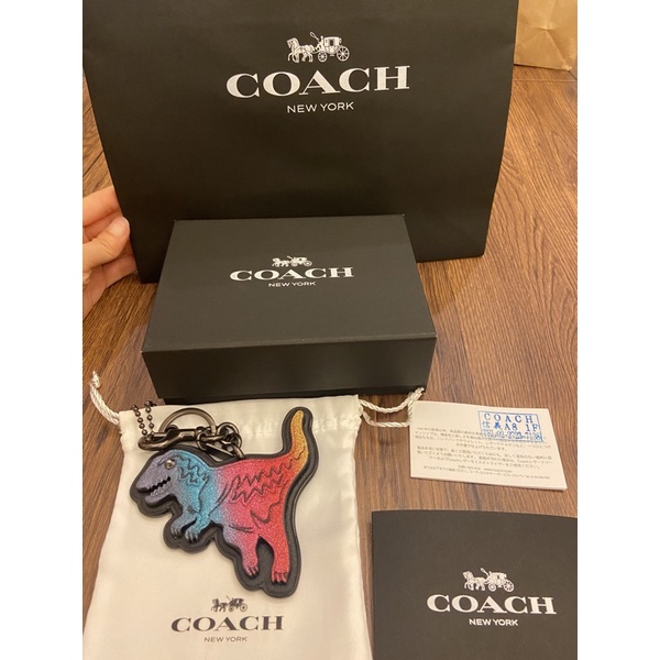 全新百貨公司購入正版coach恐龍REXY鑰匙圈