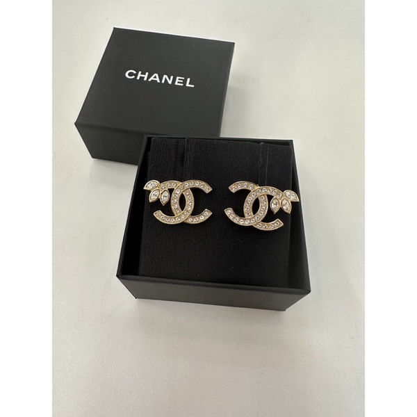 台灣現貨💰23800 香奈兒Chanel 經典 麥穗logo 耳環