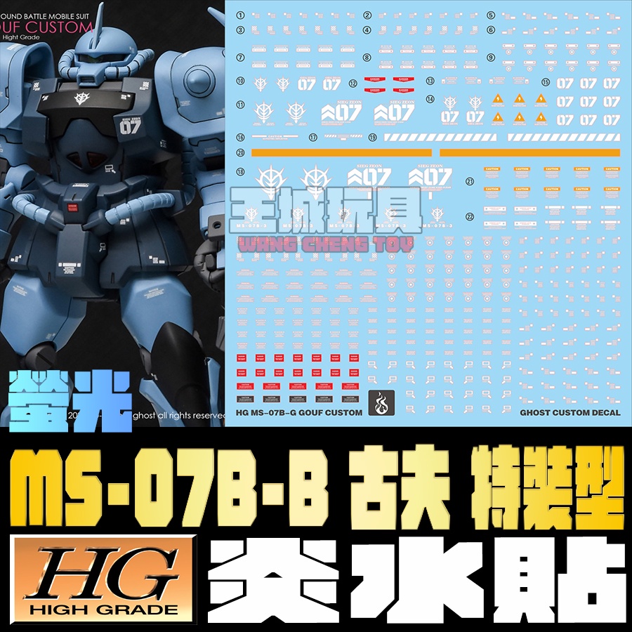 【大頭宅】炎水貼  HG 古夫 特裝型 第08MS小隊 專用水貼 CGHG32