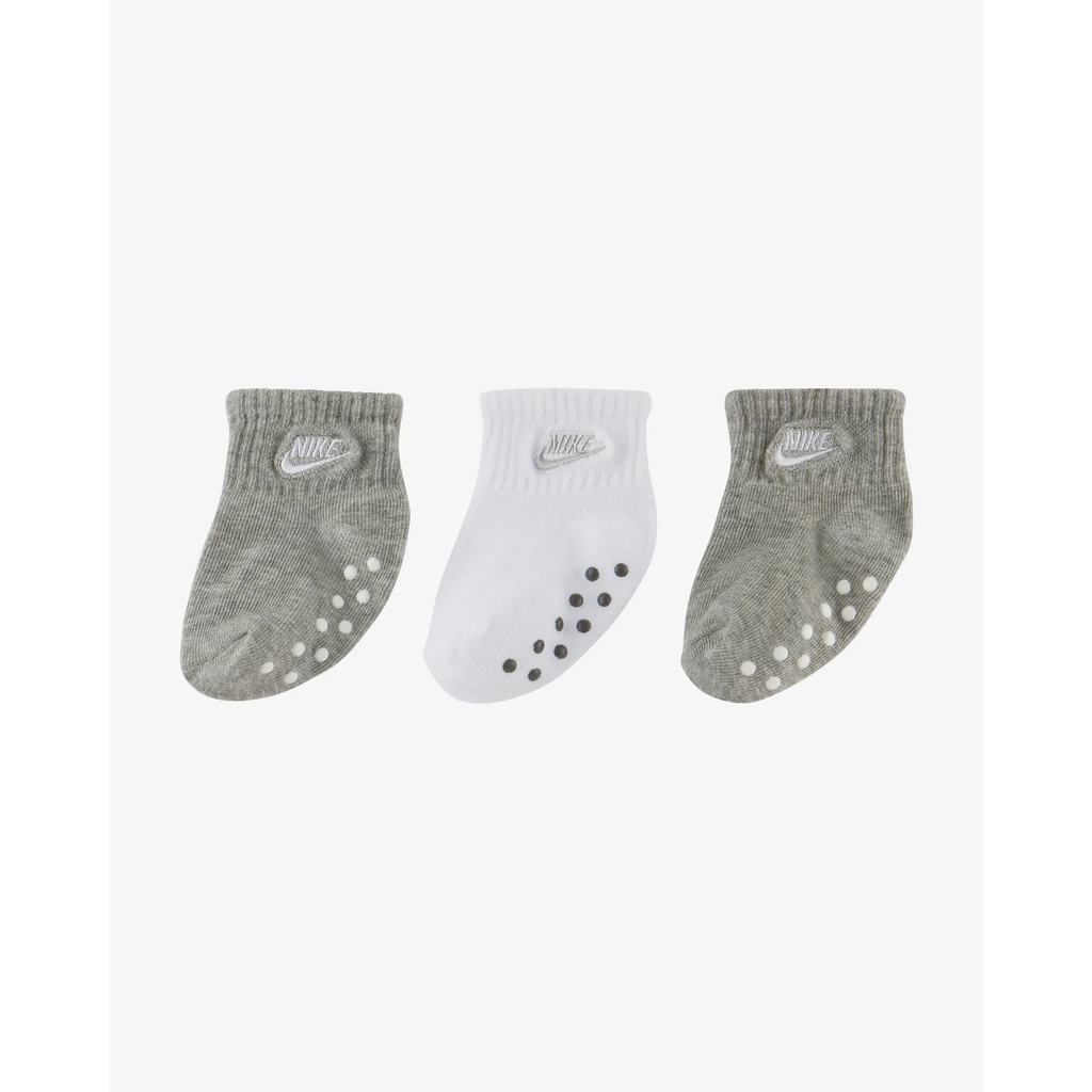 【CHII】Nike Baby Socks 3-Pack 寶寶襪 三入一組 灰色 白色 兒童襪 童襪