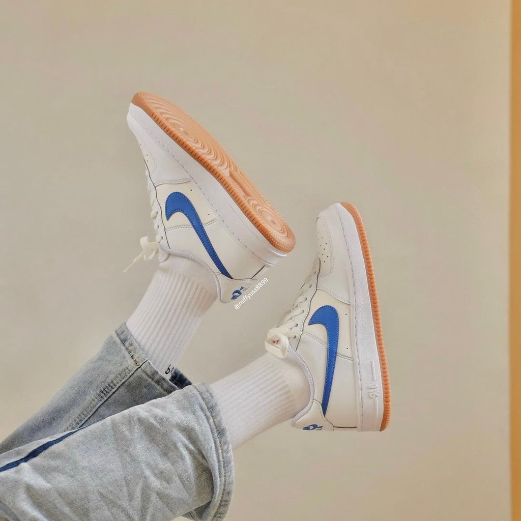 *米菲美國* Nike Air Force 1 白藍 焦糖底 大童版【DX5805-179】焦糖藍莓冰