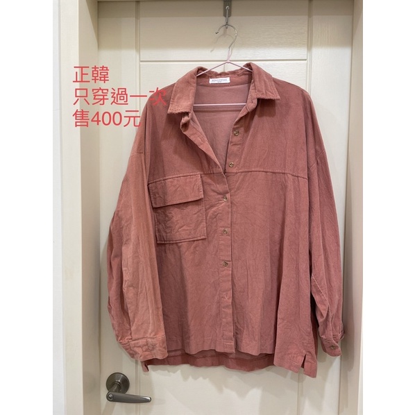 （再降價！價格低於圖片標示）二手衣物 格子西裝外套 韓國連線 襯衫 上衣