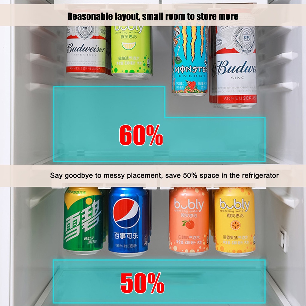 Cychome 冰箱收納架 罐裝啤酒可樂飲料收納 易拉鑵飲料架 冰箱冰櫃儲物櫃 冰櫃冰箱收納盒