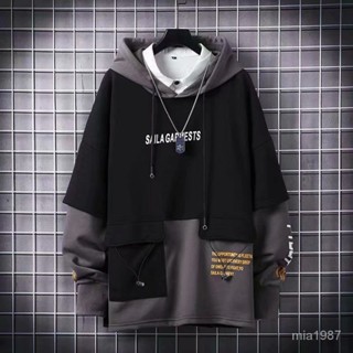 【精品男裝】薄款連帽衛衣男士潮流帥氣寬鬆2022新款春鞦季外套男學生ins百搭jioyh JWJS