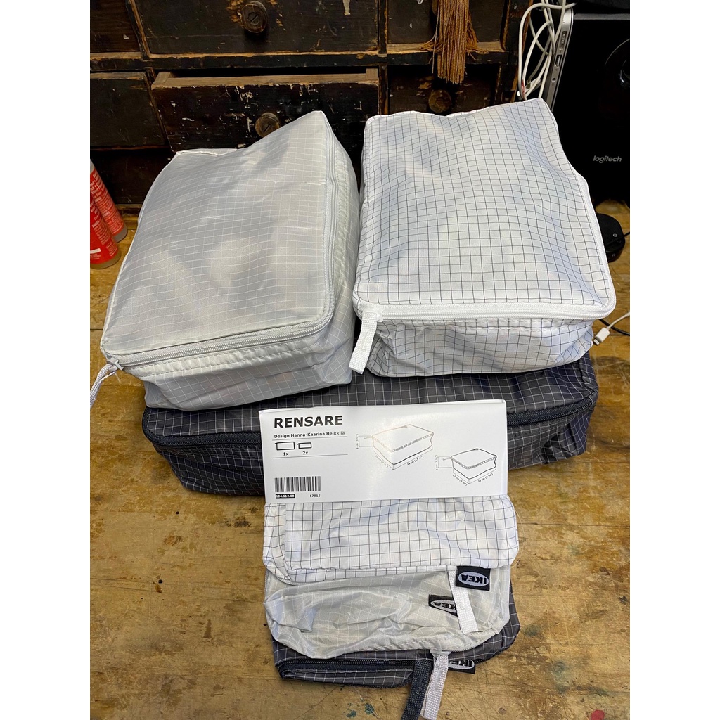 IKEA代購  RENSARE 衣物收納袋 3件組 出國必備 整理分類 防水袋 旅行收納袋 行李箱分類 分裝袋
