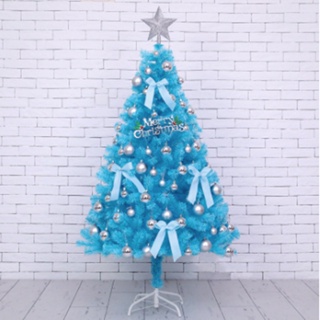 藍色聖誕樹包裝帶燈光加密的聖誕節發光裝飾品聖誕樹