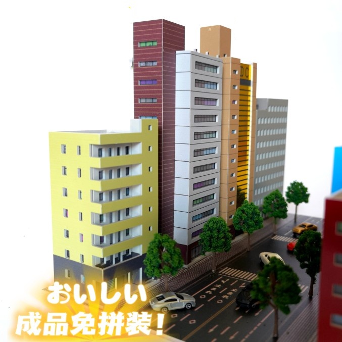 仿真成品建築模型擺件微縮shf奧特曼場景1:300城市