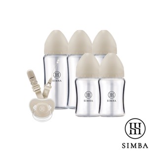 Simba小獅王辛巴蘊蜜質金玻璃寬口奶瓶哺育安撫全能組-新生專用 (多色可挑) 1395元