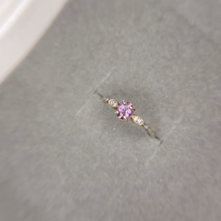輕珠寶💎紫色藍寶石 0.38克拉 925純銀戒指
