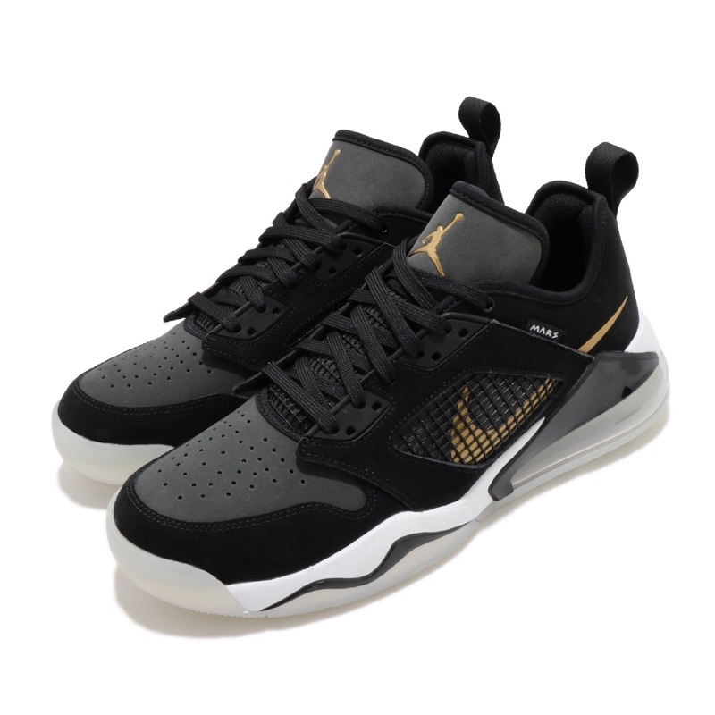 Nike 籃球鞋 Jordan Mars 270 Low US9.5/27.5cm男氣墊球鞋 黑金配色