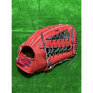全新SSK全牛皮棒球壘球外野手手套斜T外網檔SSK880E特價紅黑皮繩