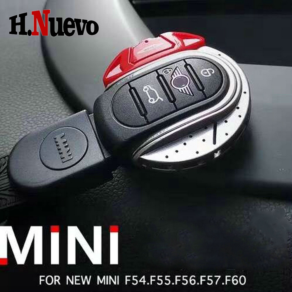 適用於MINI汽車鑰匙殼 F54 F55 F56 F57 F60 JCW Clubman 鮑魚卡鉗車鑰匙保護殼和鑰匙繩