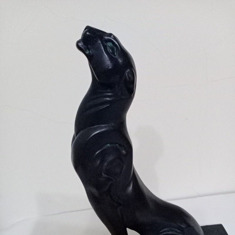造型水泥陶瓷 黑豹擺飾品 藝術品34*18*12cm