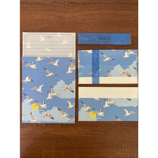 ▸moon & day ◂ Emily Burningham -日本紙信封套組-海鷗藍 Seagulls