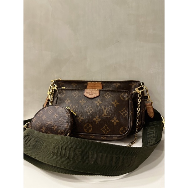 二手正品 Louis Vuitton Multi Pochette三合一麻將包