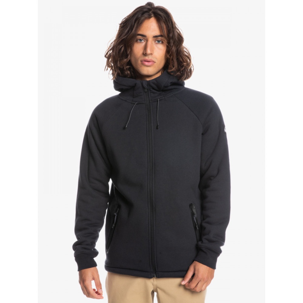 QU QUIKSILVER KUROW ZIP 男款 外套 黑色 蝦皮購物