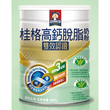 "新效期" 新包裝 桂格高鈣脫脂奶粉 (雙認證) 1500g/罐