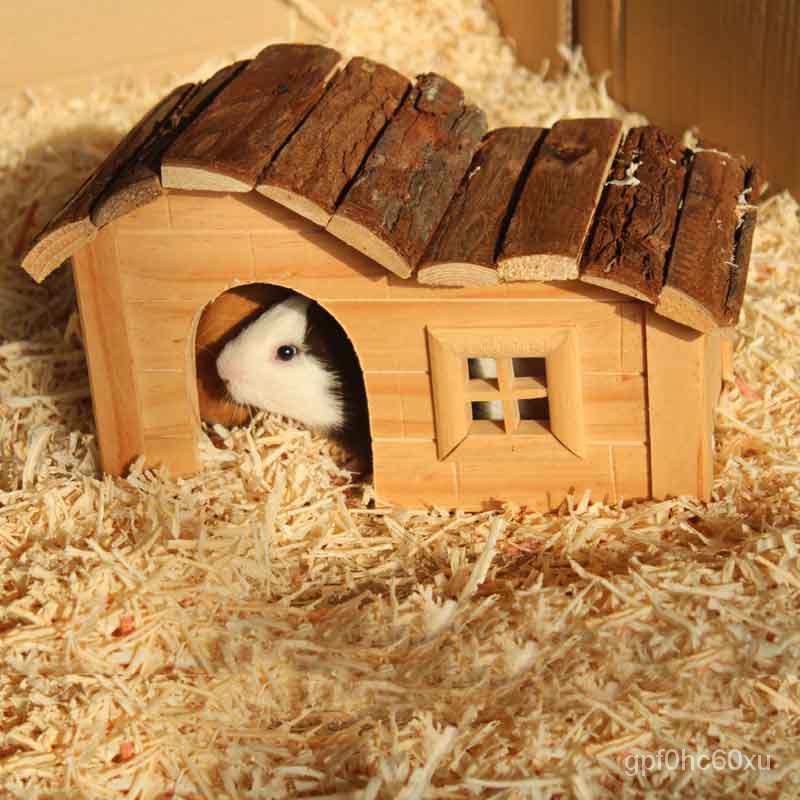 原生態鬆鼠窩木房子 木屋 天竺鼠蜜袋鼯花枝飛鼠豚鼠倉鼠用品