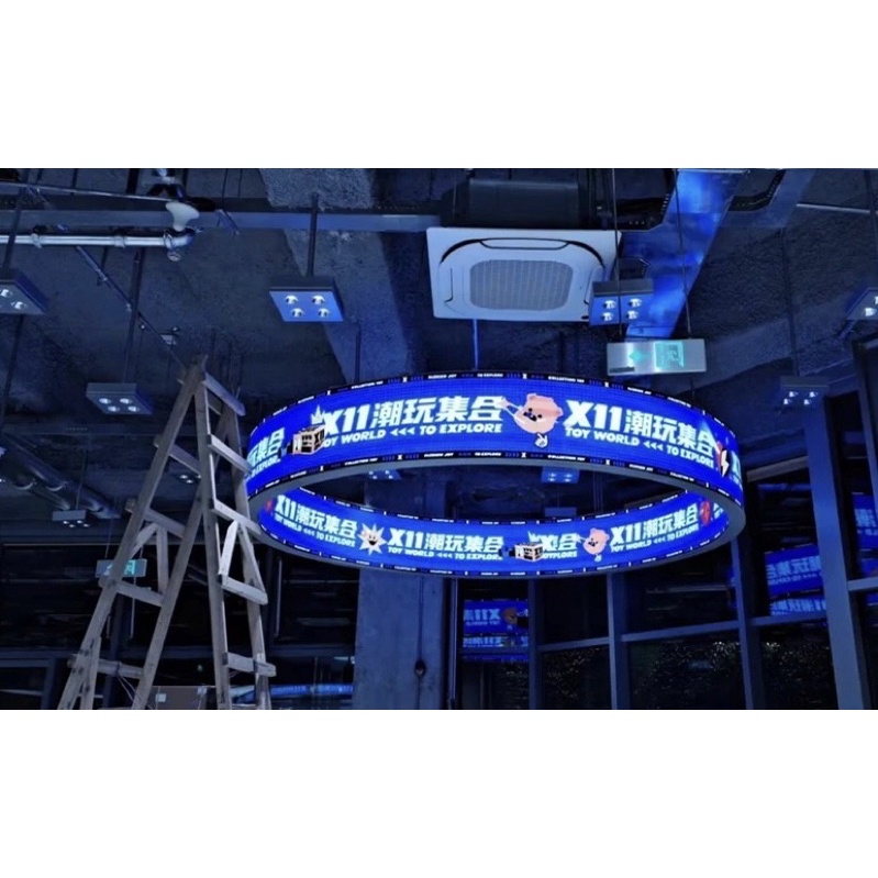 室內弧型廣告屏 柔性屏 P1.8 P2 P2.5 LED異形屏 商場 舞台 環狀 LED電視牆