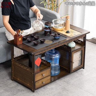 【日式】茶水櫃 實木茶具 茶葉收納櫃 茶櫃置物架 茶桌 茶幾 日式茶几 茶桌 移動茶桌家用小茶臺邊櫃泡茶車實木客廳矮茶幾