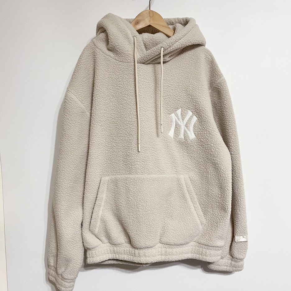 MOMO 古著商號 MLB 韓版 NEW YORK YANKEE 紐約洋基 連帽T恤 M號