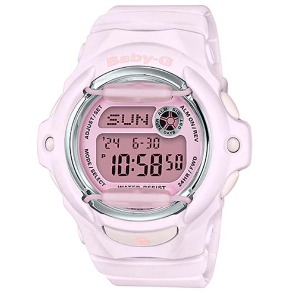 CASIO 卡西歐 女 Baby-G 防撞設計運動休閒腕錶-粉色(BG-169M-4)