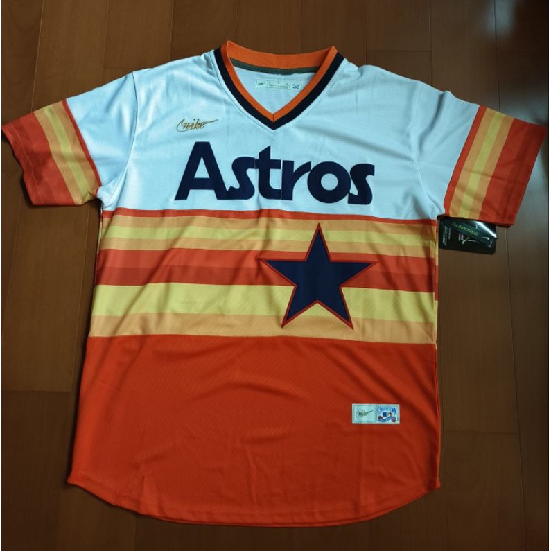 MLB NIKE 復古 休士頓太空人 Astros 名人堂 三振王 Nolan Ryan 棒球  球衣