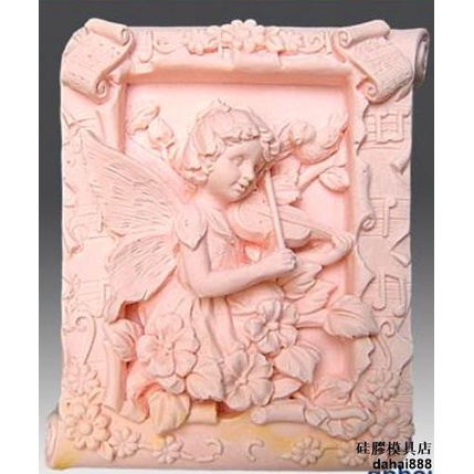 【矽膠模具】C1096肥皂模具/手工皁模具香皂模/矽膠皁模/提琴天使