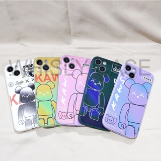 Kaws Bear Cartoons Slicone 手機殼全保護套適用於 iPhone 6/6S 6 7 8 SE 2