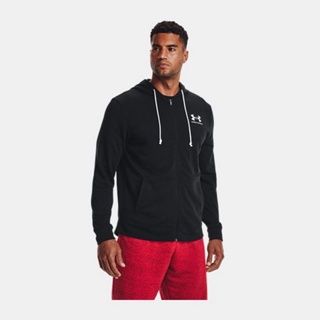 Under Armour 連帽外套 運動外套 RIVAL TERRY 外套 男 1370409-001 黑色