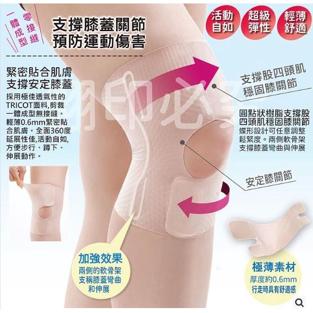 日本alphax超薄 蝶型無痕 膝關節護膝 (M)尺寸