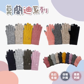 【瑟夫貝爾】莫蘭迪觸控手套 現貨 針織保暖手套 女士冬季手套 雙層加厚全指手套 保暖舒適 體溫魔術師 藝術元宇宙 臺灣製