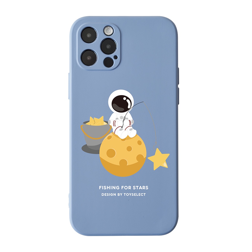 【TOYSELECT】小小太空人悠閒系列全包iPhone手機殼-釣星星