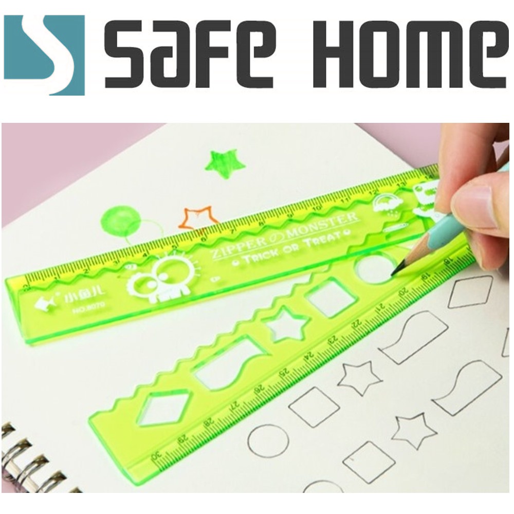 SAFEHOME 30公分 彩色透明塑膠折疊軟尺 繪圖測量學生用多功能軟尺 ST0103