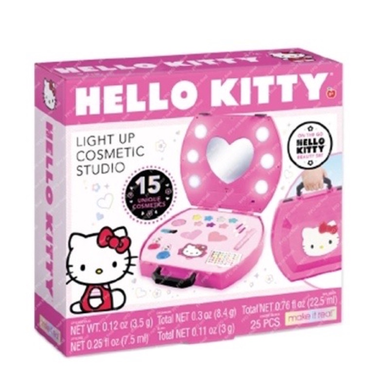 ✨現貨✨美麗夢工坊 Hello Kitty兒童手提化妝台 化妝盒 兒童玩具化妝組 腮紅 眼影