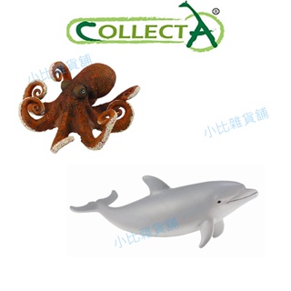 CollectA英國高擬真動物模型 瓶鼻海豚 八爪魚