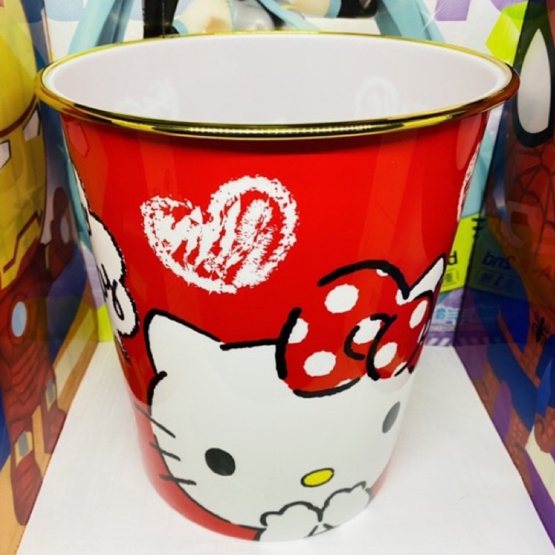 [99元商品] 三麗鷗 Hello Kitty 美樂蒂 圓形 垃圾桶 收納桶