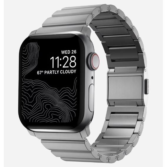 NOMAD Apple Watch 新款鈦金屬錶帶 銀色 適用45/44/42mm