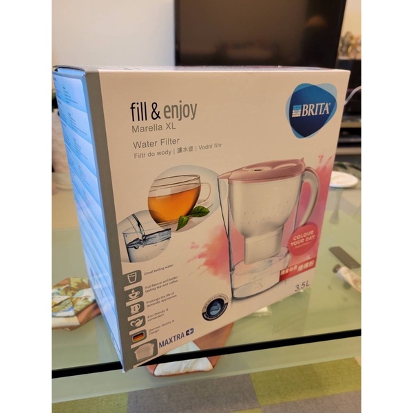 德國BRITA Marella 3.5L馬利拉濾水壺 限量新色 嫩裸粉 內含MAXTRA PLUS濾心一顆