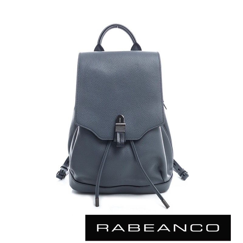 RABEANCO 經典壓扣設計束口後背包 -暗灰藍