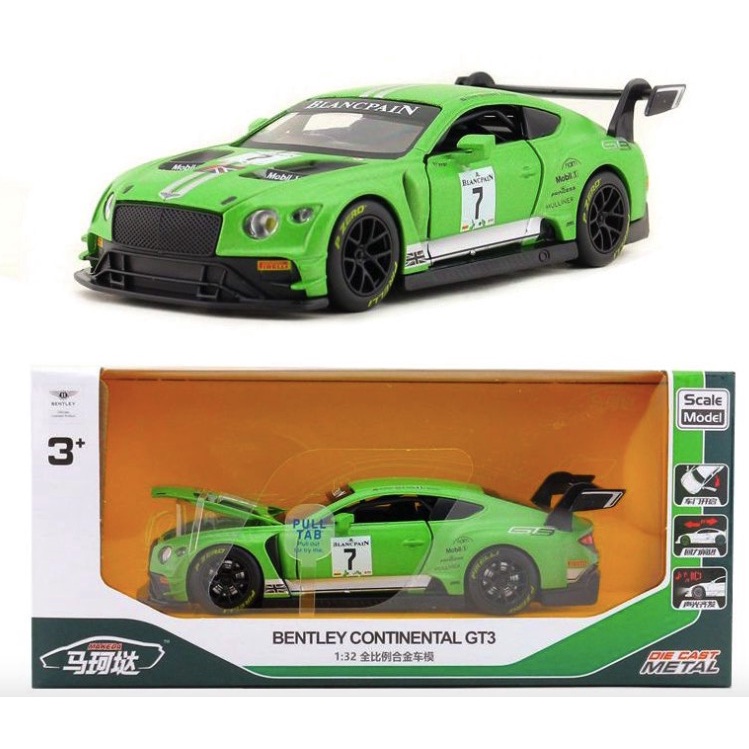 「車苑模型」裕豐 1:32 Bentley 賓利 GT 系列 賓利賽車 聲光開門