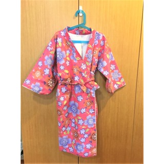 90%新110-150CM日式 睡衣/睡袍 Yukata 櫻花粉/紫 居家服 日本