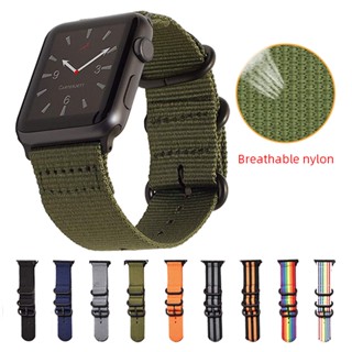 透氣尼龍織物錶帶錶帶相容 Apple Watch ultra S8 7 6 5 4 3 錶帶,適用於 iWatch 49